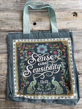 New Sense and Sensibility canvas tote bag, 17” x 17”